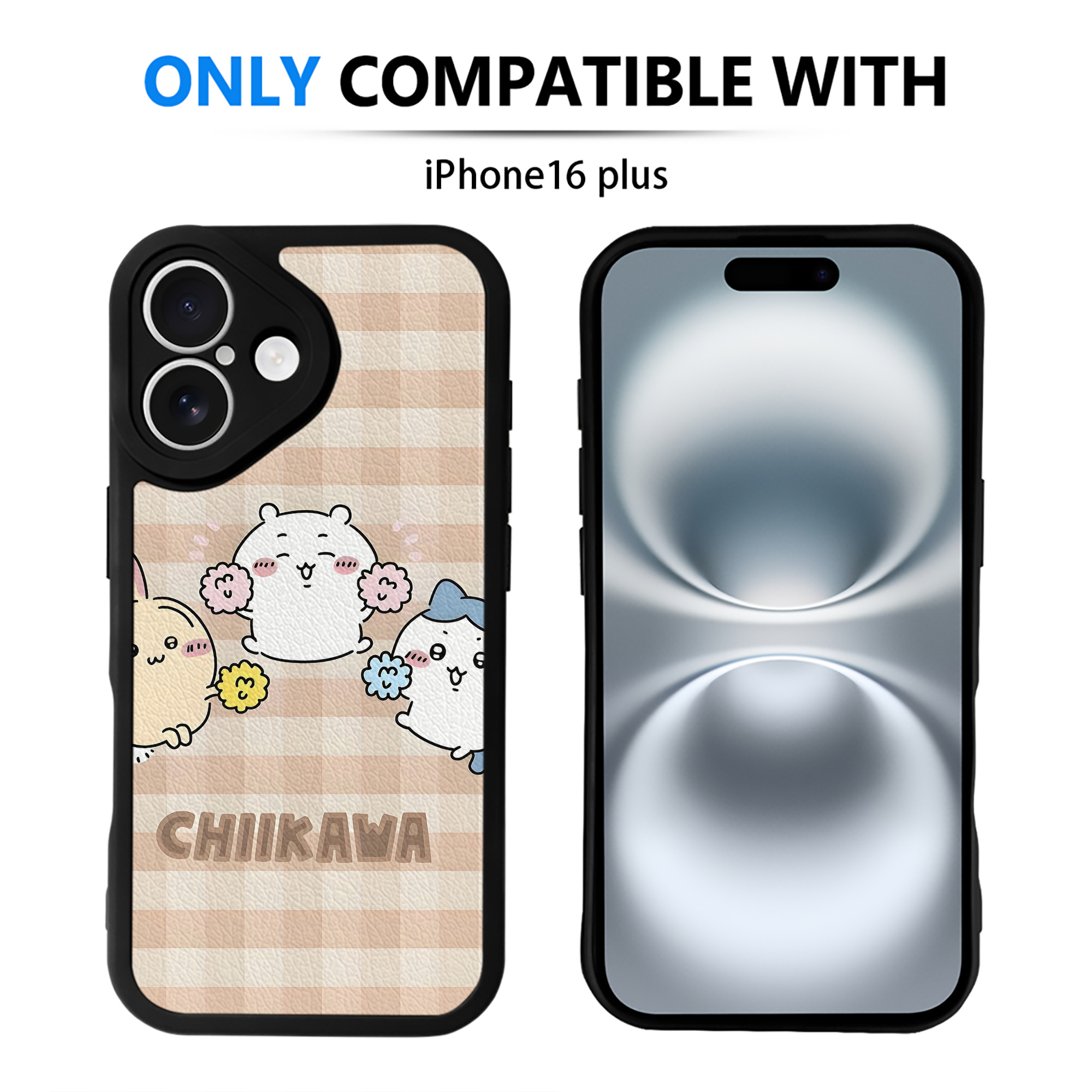 （画像用） ちいかわ Chii-kawa 【iPhone 16シリーズ対応】シリコンスマホケース（レザー調） 材質：シリコン